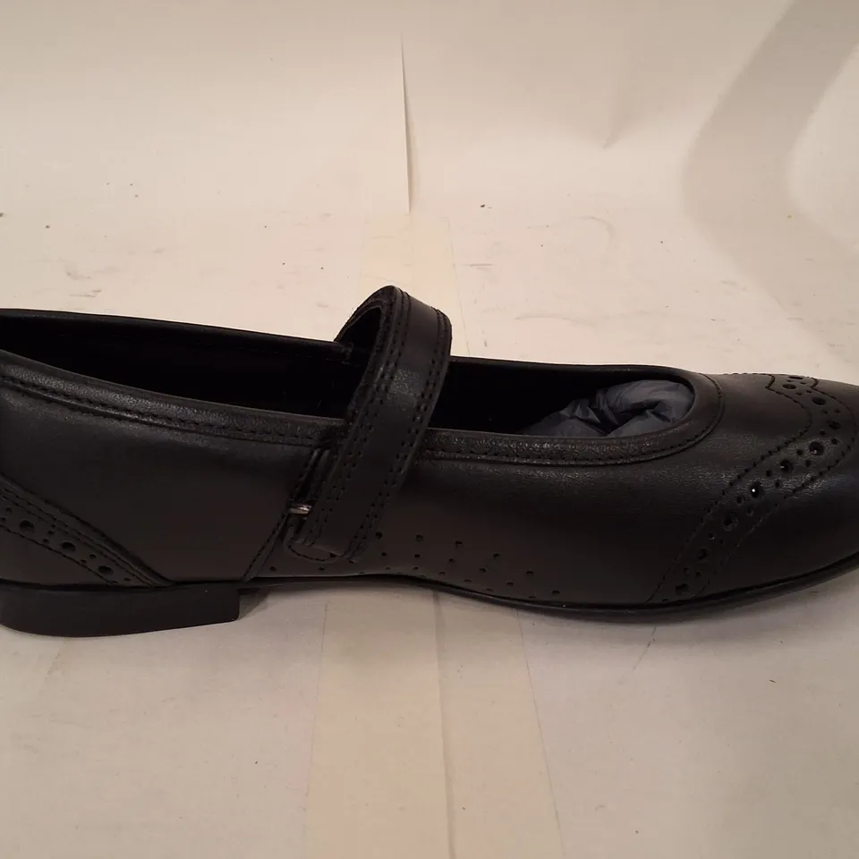 BOXED ANGRY ANGEL BLACK LEATHER MARY JANE SHOES, UK 4W (EU 37)