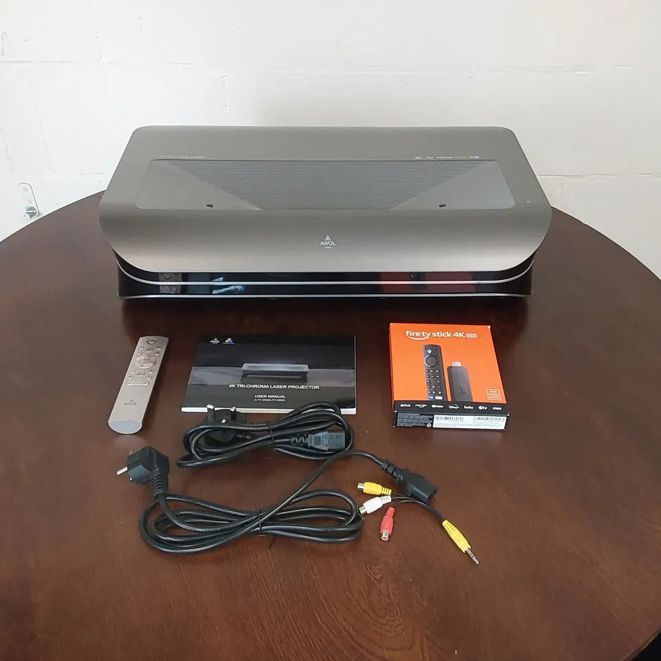 BOXED AWOL VISION LTV-2500 4K UHD ULTRA SHORT THROW TRIPLE LASER PROJECTOR WITH DOLBY VISION & ATMOS