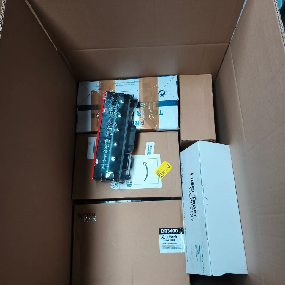 BOX OF APPROXIMATELY 10 ASSORTED PRINTER CARTRIDGE PRODUCTS