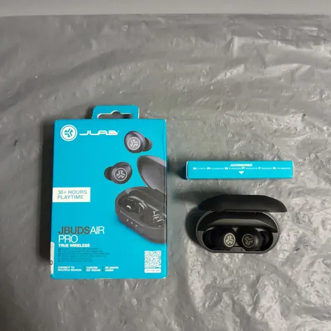 BOXED JLAB JBUDS AIR PRO TRUE WIRELESS EARBUDS IN BLACK