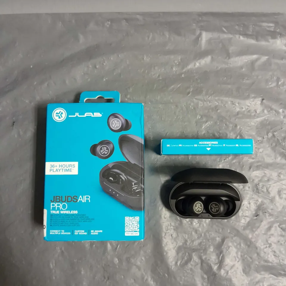 BOXED JLAB JBUDS AIR PRO TRUE WIRELESS EARBUDS IN BLACK 