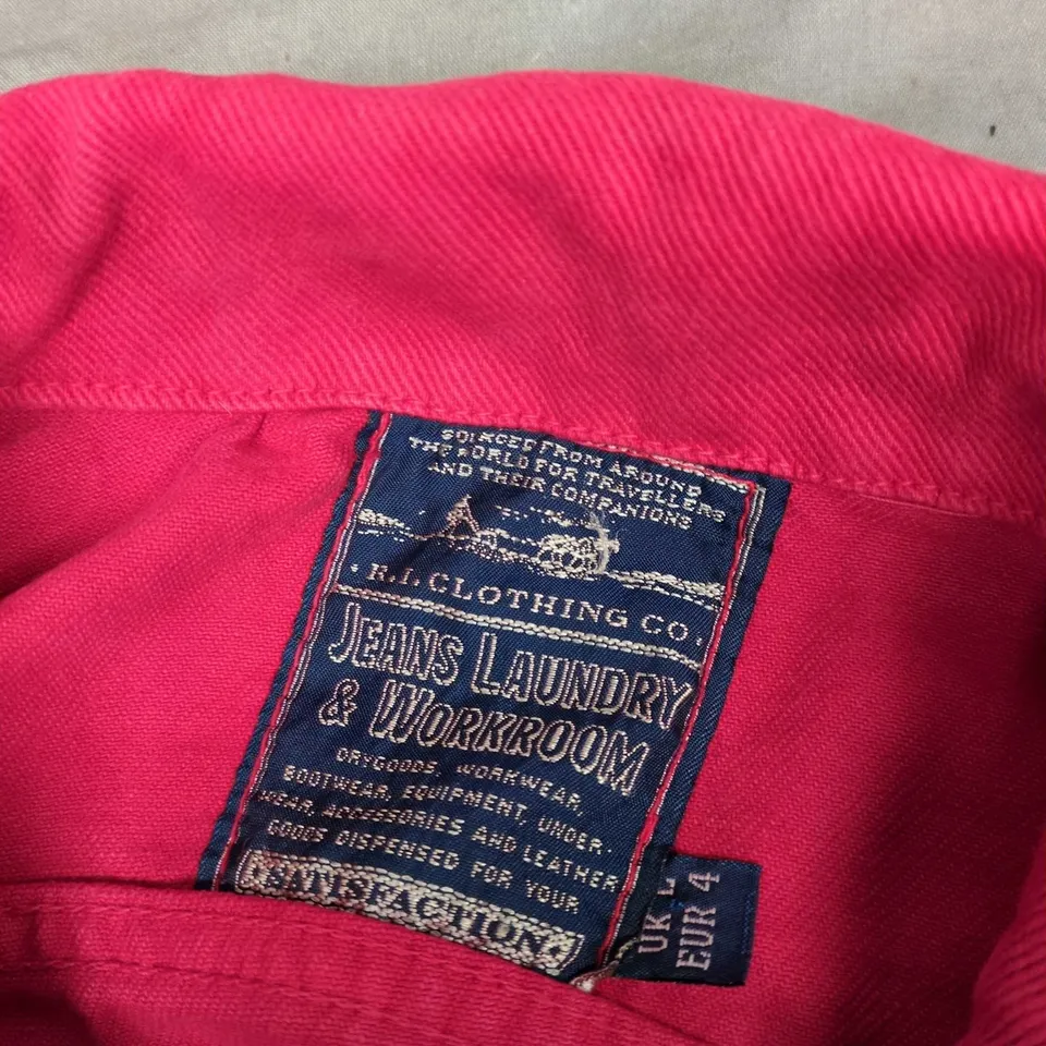 RI CLOTHING JEAN JACKET IN RED SIZE UK L