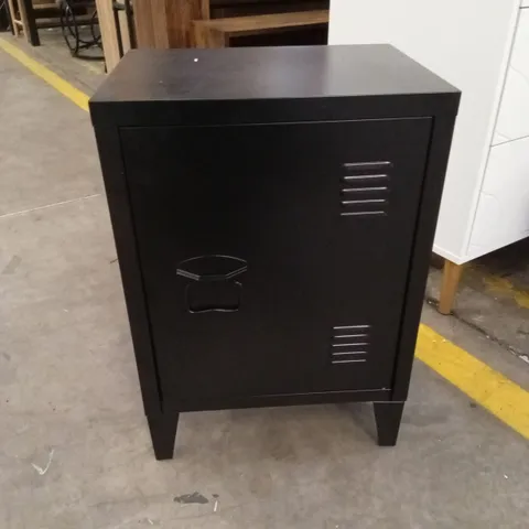 DESIGNER BLACK METAL BEDSIDE/SIDE TABLE 