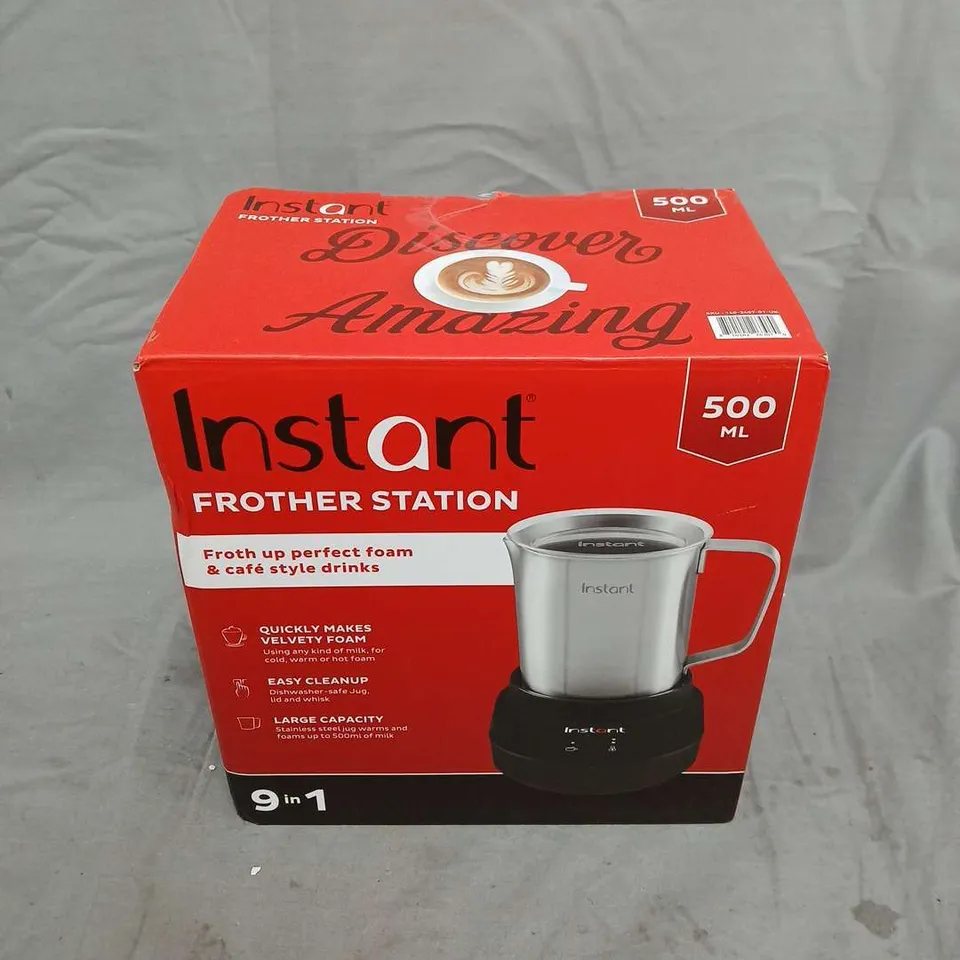 INSTANT FROTHER STATION 9-IN-1 MILK FROTHER WITH STAINLESS JUG – BOXED