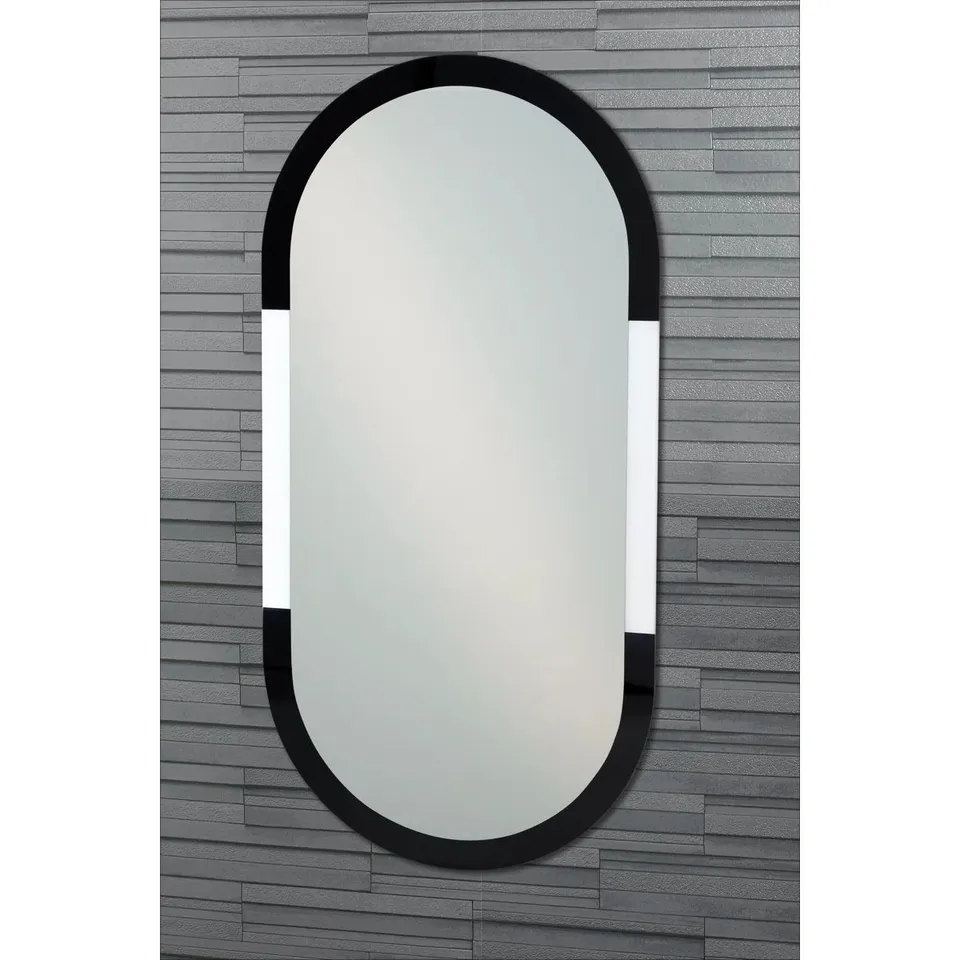 BOXED CHRISEAN GLASS OVAL MIRROR 