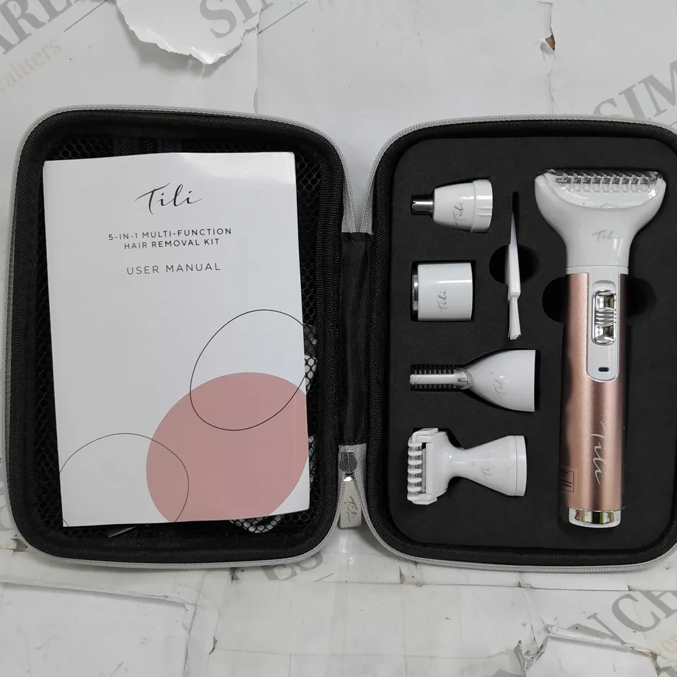 BOXED TILI 5-IN-1 MULTI FUNCTIONAL HAIR REMOVAL KIT PINK