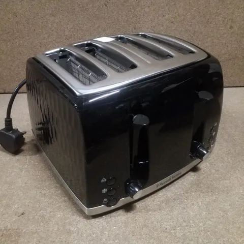 BOXED RUSSELL HOBBS 26071 HONEYCOMB BLACK 4 SLICE TOASTER 