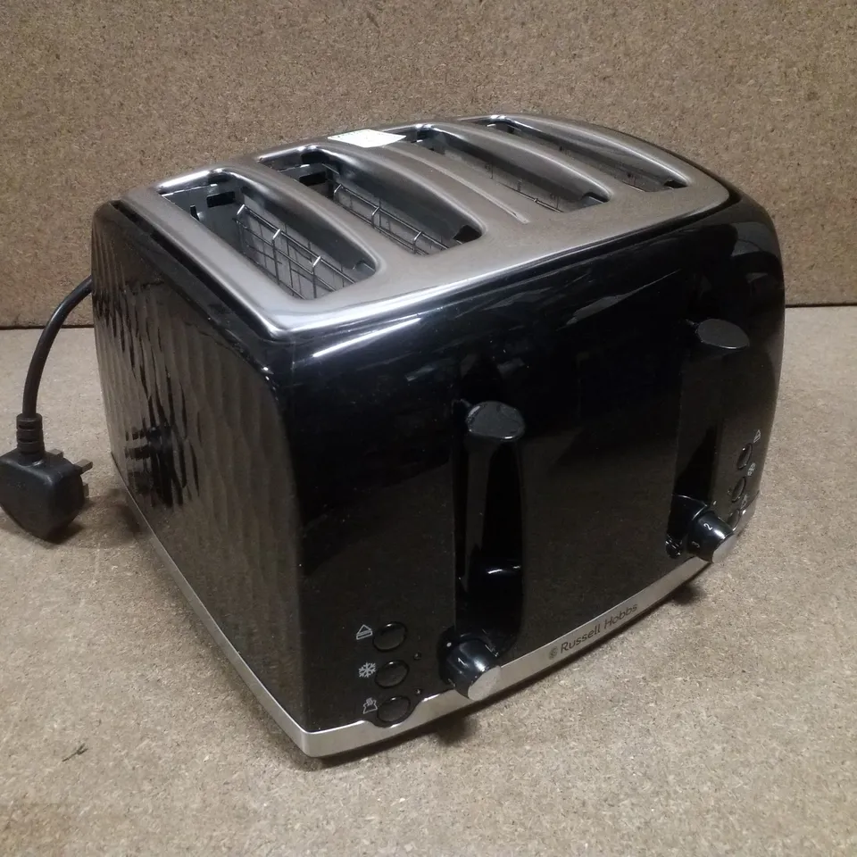 BOXED RUSSELL HOBBS 26071 HONEYCOMB BLACK 4 SLICE TOASTER 
