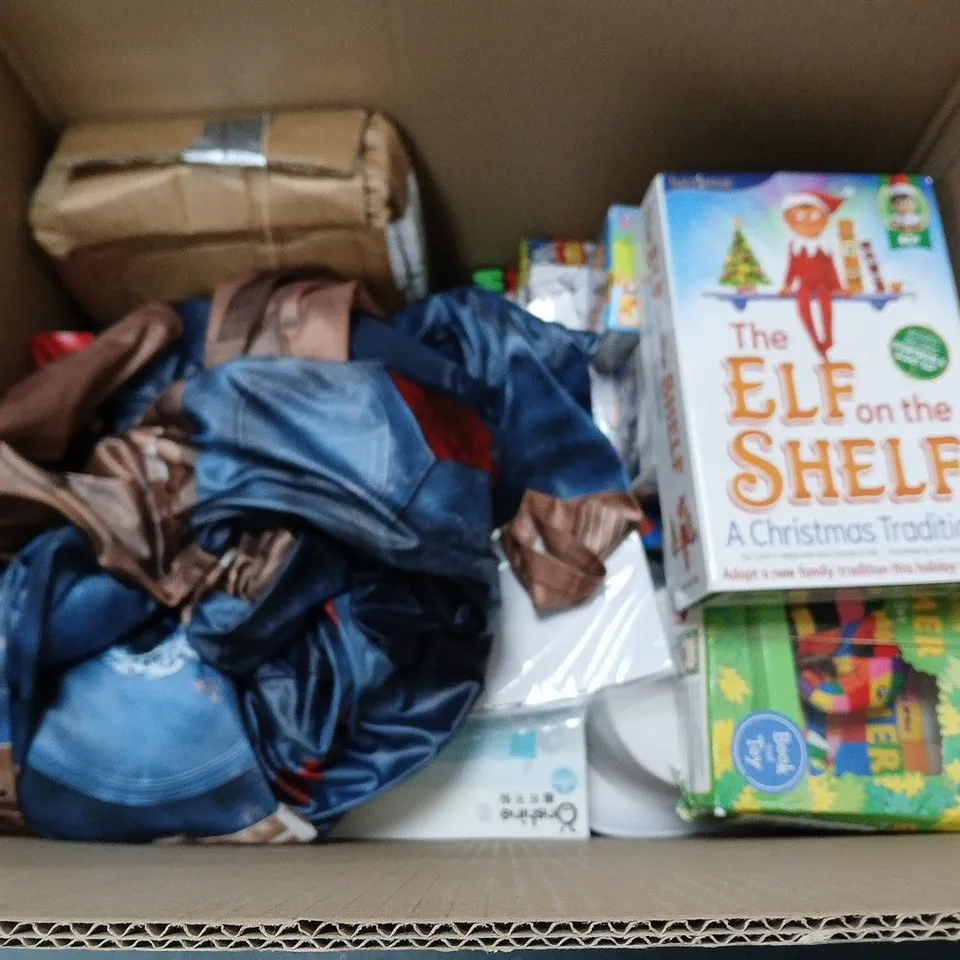 LARGE QUANTITY OF ASSORTED TOYS AND GAMES TO INCLUDE SMART DRONE, BIG RED BUS SET AND DISNEY VILLANS FIGURINES