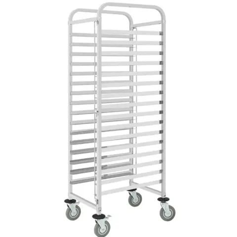 BOXED VOGUE 16 PATISSERIE TRAY RACKING TROLLEY (1 BOX)