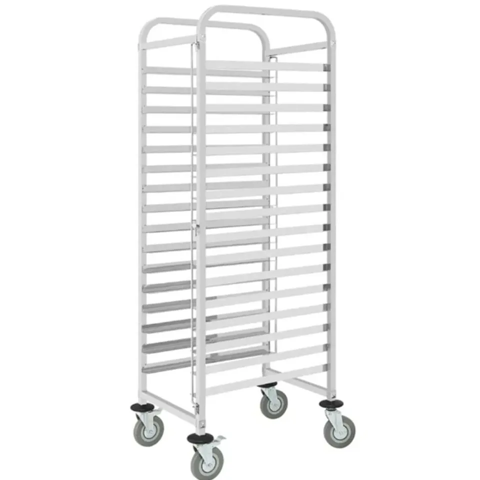 BOXED VOGUE 16 PATISSERIE TRAY RACKING TROLLEY (1 BOX)