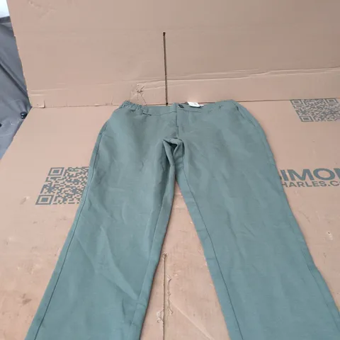MR MARVIS THE EASIES LONG TROUSERS – OLIVE GREEN, HANDMADE IN PORTUGAL, UK 32