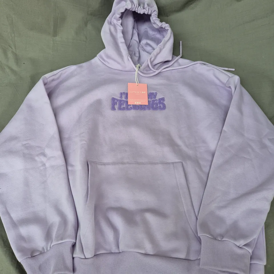 SKINNYDIP IN MY FEELINGS OVERSIZED HOODIE IN LILAC - MEDIUM