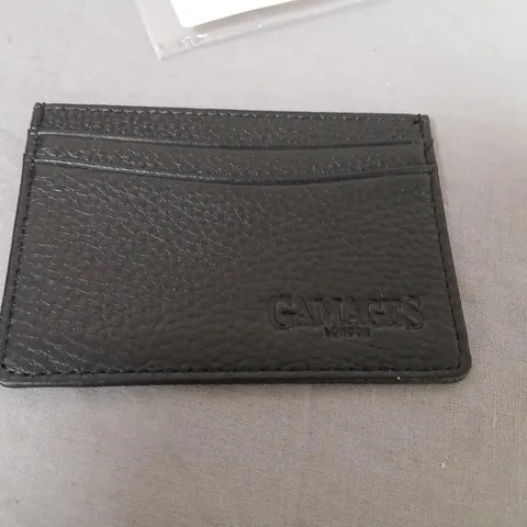 GAMAGES CREDIT CARD HOLDER – BLACK PEBBLED FAUX LEATHER