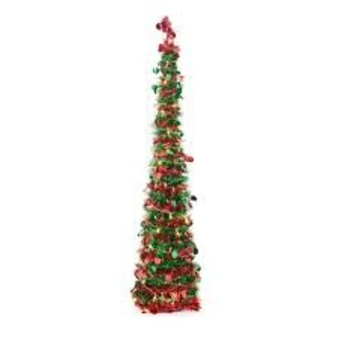 HOME REFLECTIONS POP UP 5FT TINSEL TREE