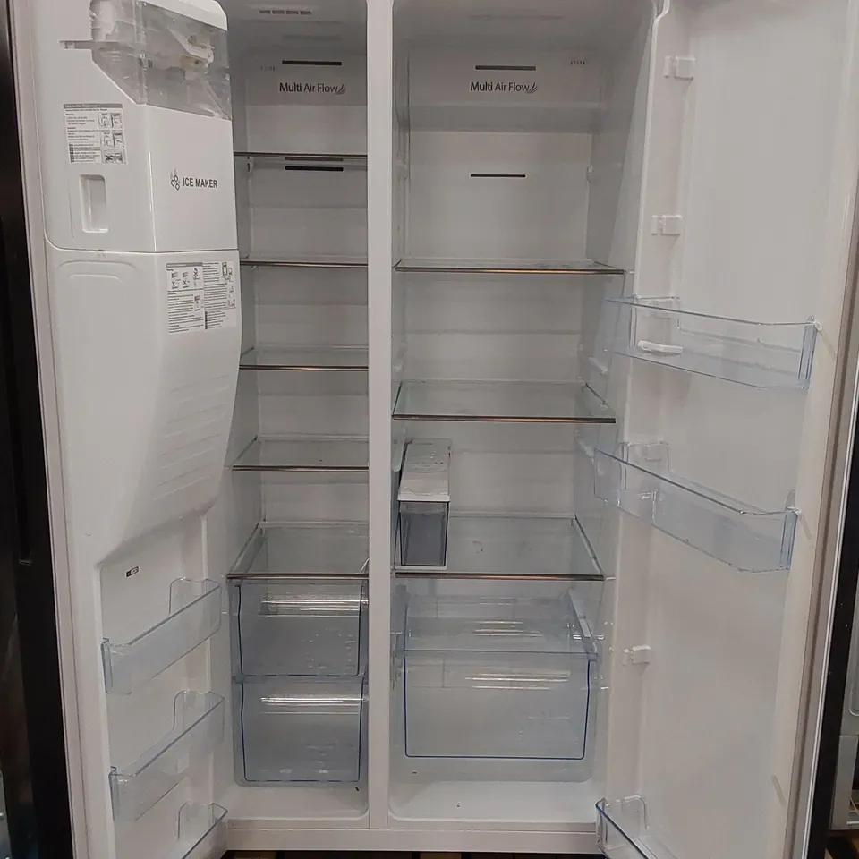 HISENSE RS694N4TBF 91CM FROST FREE AMERICAN STYLE FRIDGE FREEZER BLACK - UNPROCESSED RAW RETURN