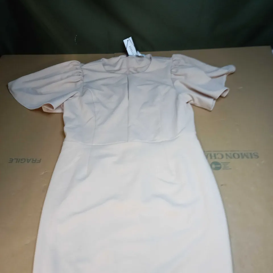 FLARE SLEEVE KEYHOLE PENCIL DRESS SIZE 14