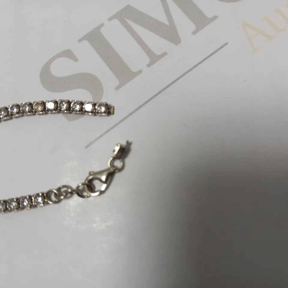 SAY IT WITH DIAMONDS TENNIS BRACELET WITH CUBIC ZIRCONIA STONES - STERLING SILVER RRP £30