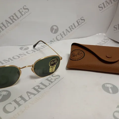 BOXED RAY-BAN HEXAGONAL RB 3548N GOLD SUNGLASSES