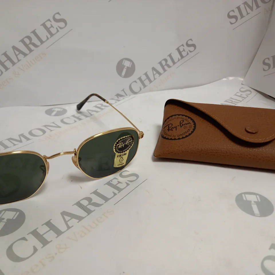 BOXED RAY-BAN HEXAGONAL RB 3548N GOLD SUNGLASSES