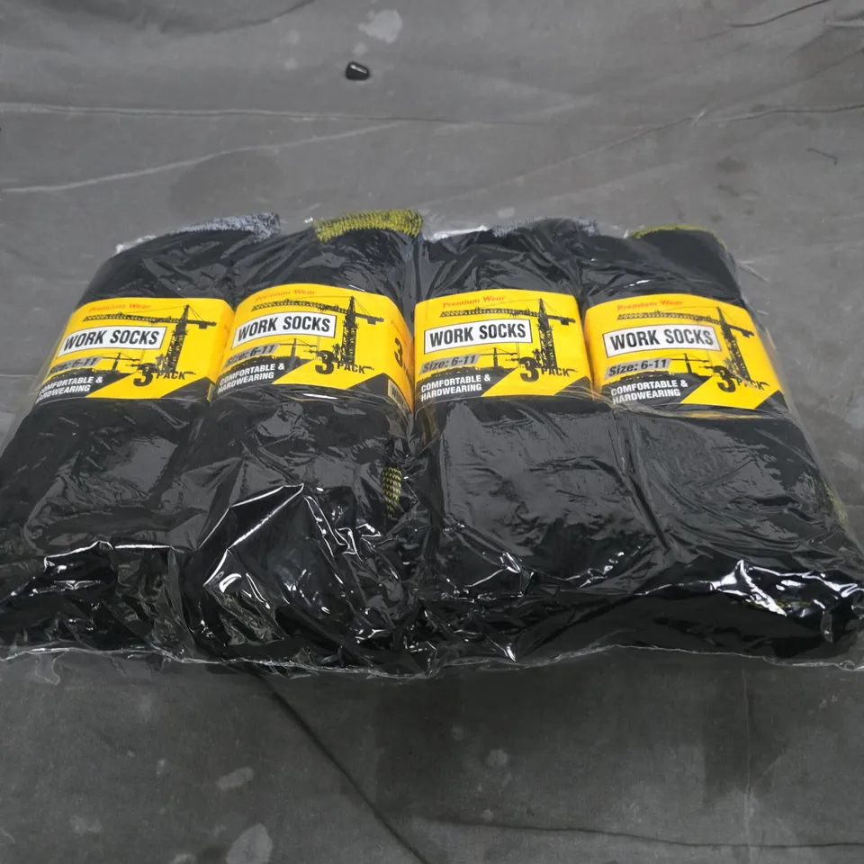 WORK SOCKS – 4 PACK (SIZE 6-11)