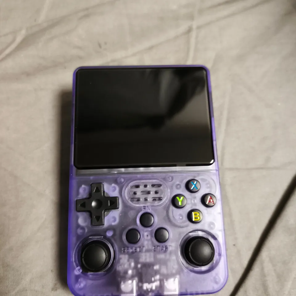 GAME CONSOLE R36S HANDHELD – PURPLE TRANSLUCENT