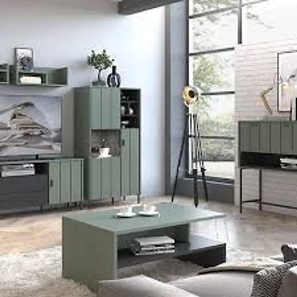 BOXED ARUNDEL COFFEE TABLE IN GREEN/GREY