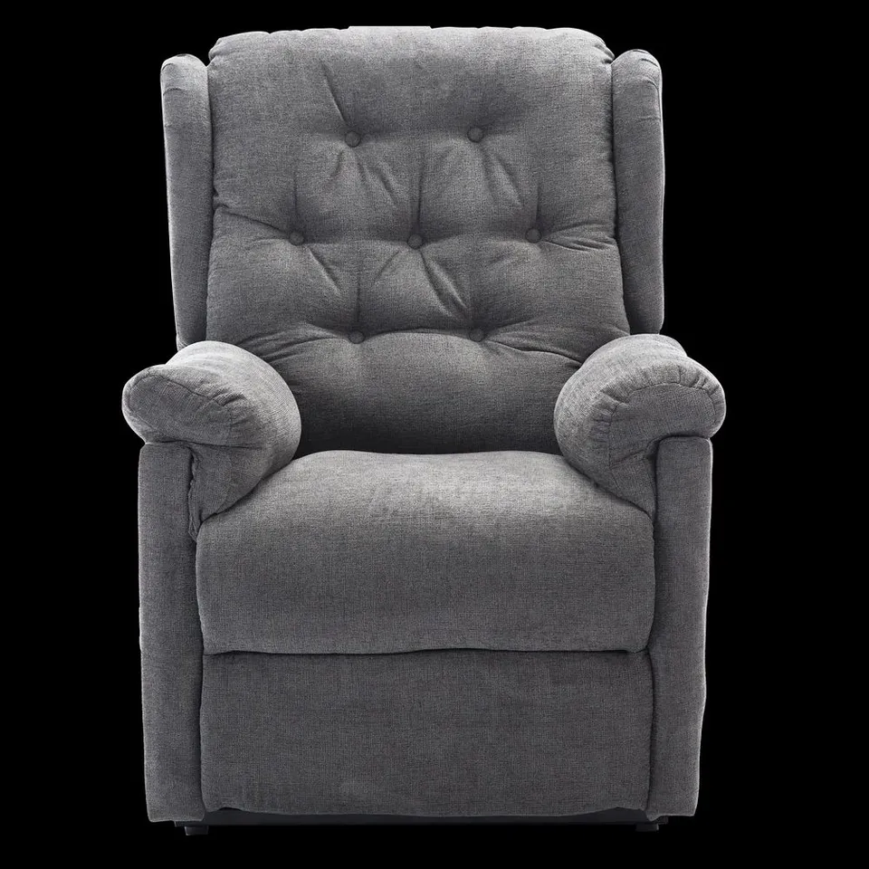 BOXED BRANSLEY GREY FABRIC DUAL RISE FABRIC RECLINER CHAIR (2 BOXES) RRP £649.99