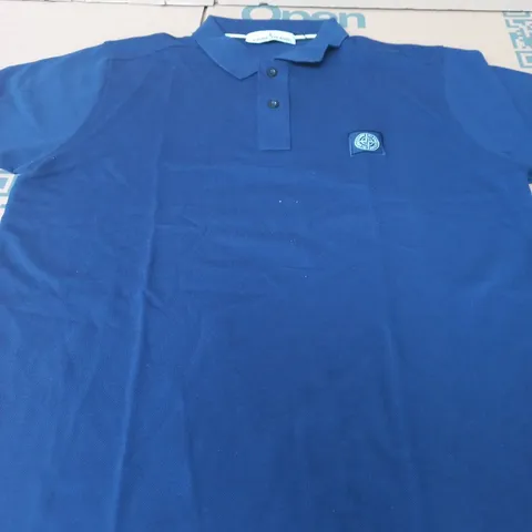 STONE ISLAND POLO SHIRT – BLUE (MEN'S) - SIZE UNSPECIFED 