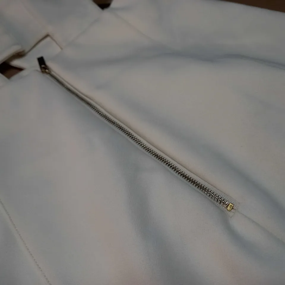 KAREN MILLEN CREAM FORM FITTING MIDI DRESS - SIZE 12