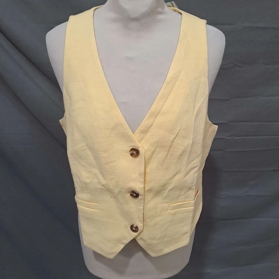 NOBODY'S CHILD VICTORIA WAISTCOAT IN YELLOW SIZE 10