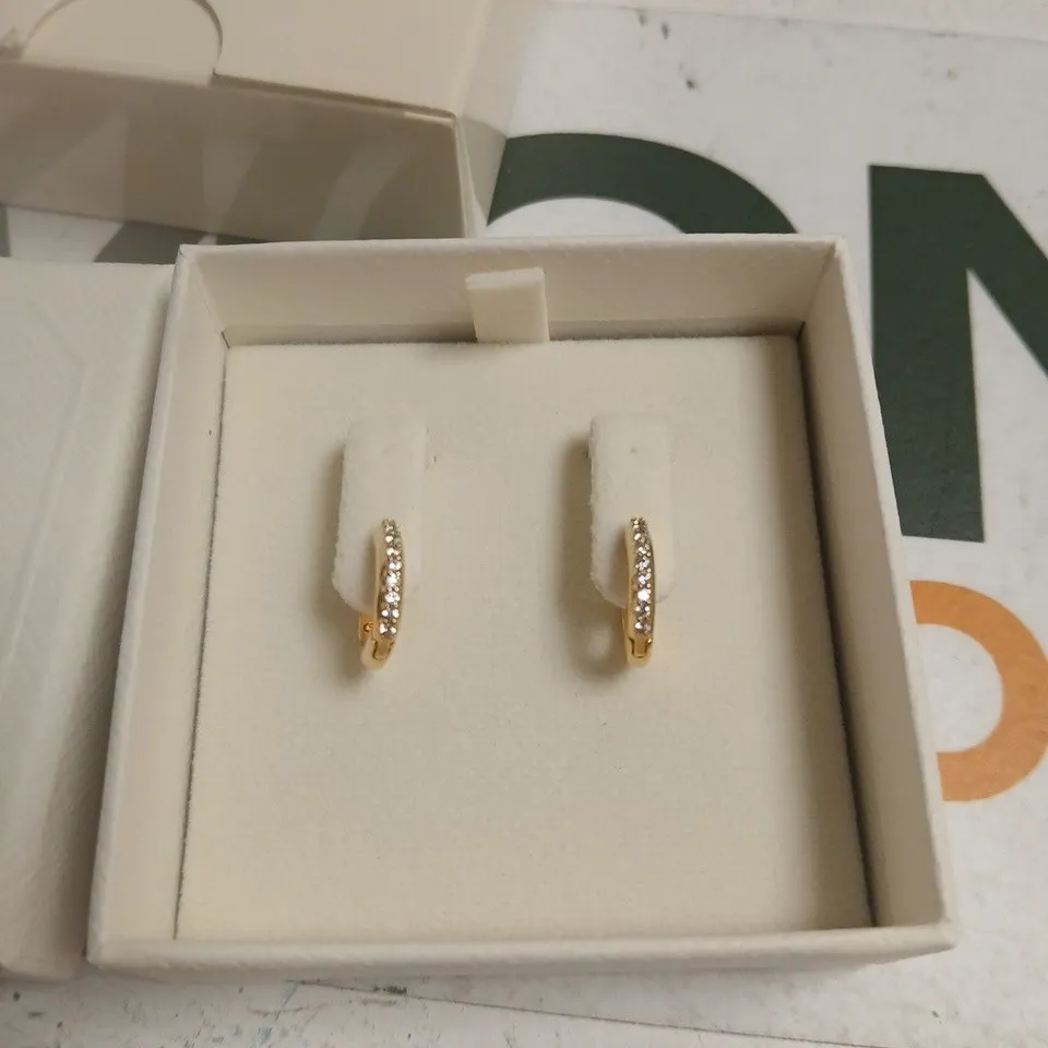 SWAROVSKI GOLD-TONE HOOP EARRINGS WITH CRYSTALS