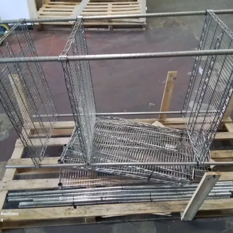 PALLET CONTAINING STAINLESS STEEL COMMERCIAL KITCHEN RACKING/SHELVING