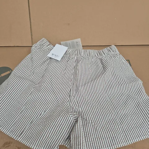 WNU THE BOXER: SEERSUCKER MOCHA STRIPE – UK 10 