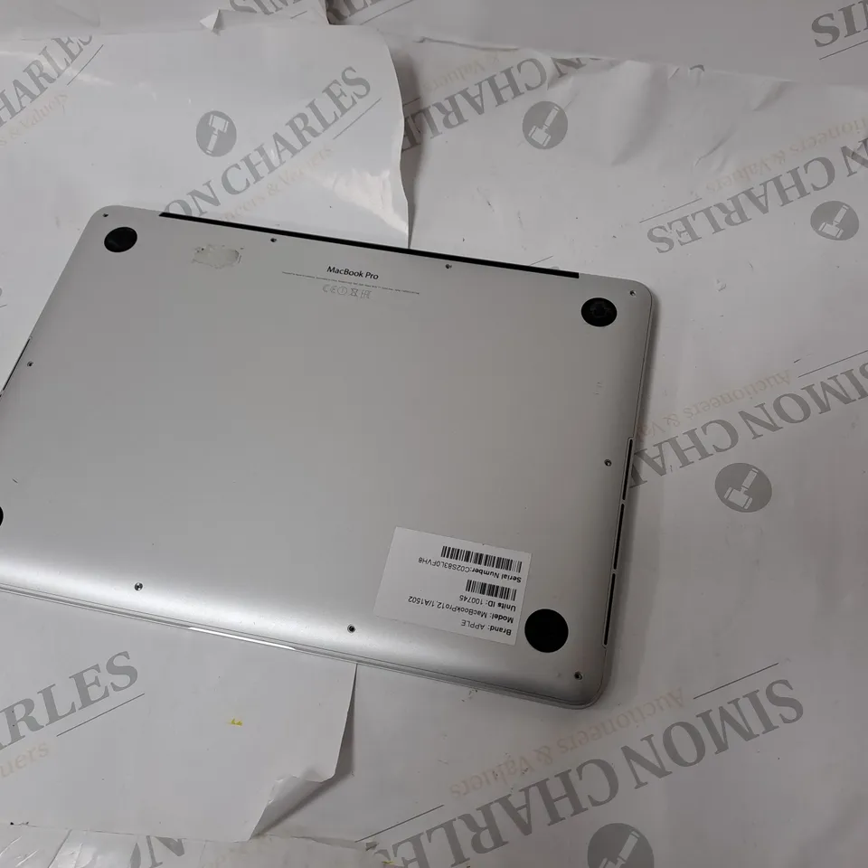 MACBOOK PRO 12 1/A1502 SERIEL # C02S83L0FVH8