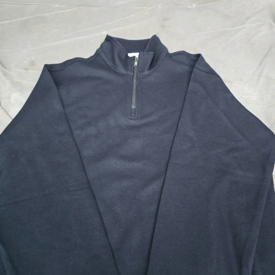 MNG REGULAR NAVY ZIP-NECK JUMPER