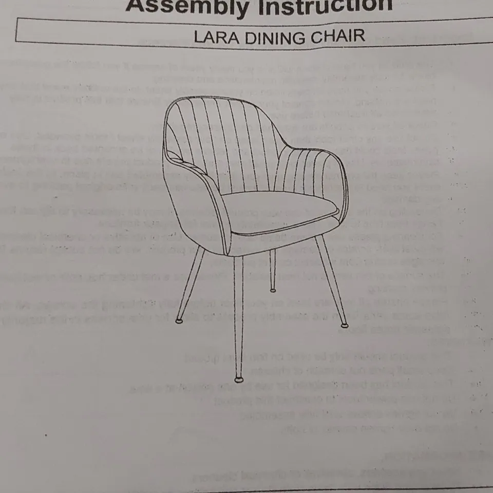 BOXED SET OF 2 LARA PINK VELVET DINING CHAIRS (1 BOX)