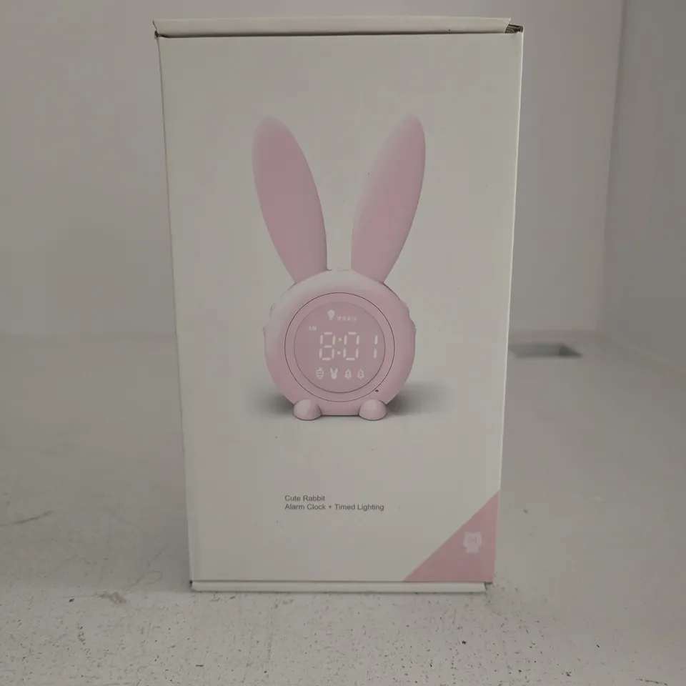 PINK CUTE BUNNY ALARM CLOCK BOXED