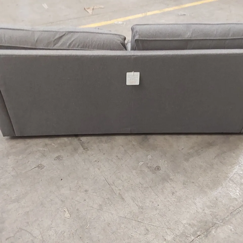 QUALITY DESIGNER FABRIC UPHOLSTERED SOFA BED - GREY