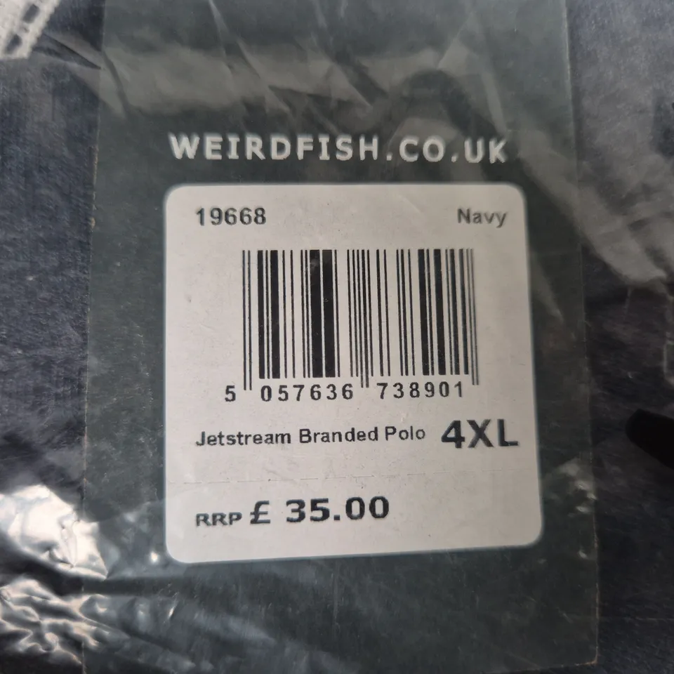 WEIRD FISH JETSTREAM BRANDED POLO SHIRT – NAVY – 4XL