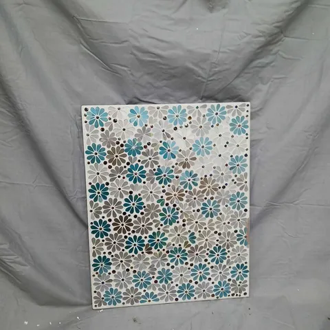 GARDEN REFLECTIONS 50CM MOSAIC FLORAL WALL PANEL