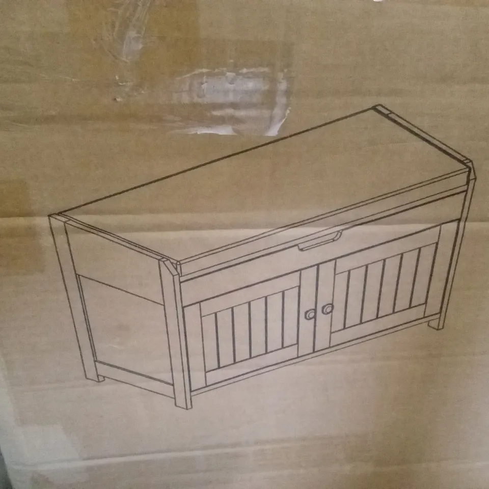 BOXED 6 PAIR SHOE STORAGE BENCH (1 BOX)