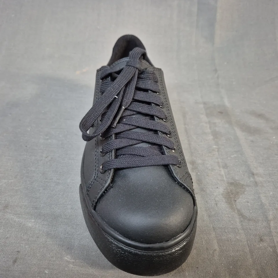 BOXED PAIR OF KICKERS SHOES IN BLACK EU SIZE 36