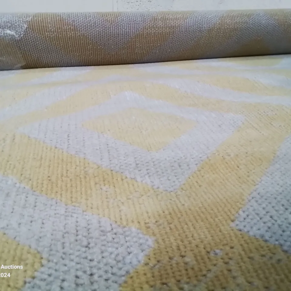 BRAND NEW PACO HOME 821 POCO YELLOW-WHITE 120X170CM RUG