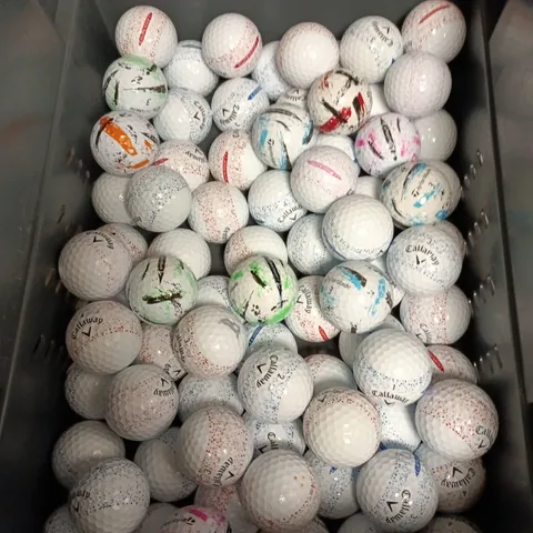 BOX OF APROXIMATELY 50 ASSORTED GOLF BALLS 