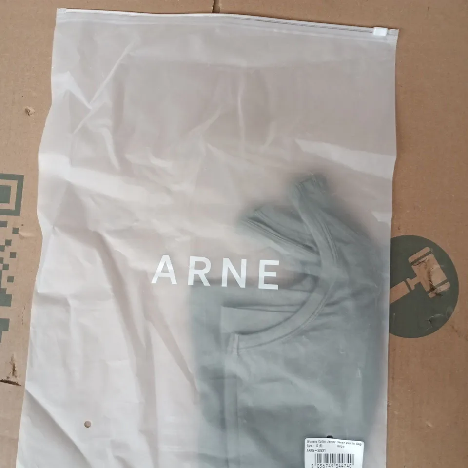 BAGGED ARNE WOMEN'S COTTON JERSEY RACER VEST IN SAGE SIZE SMALL