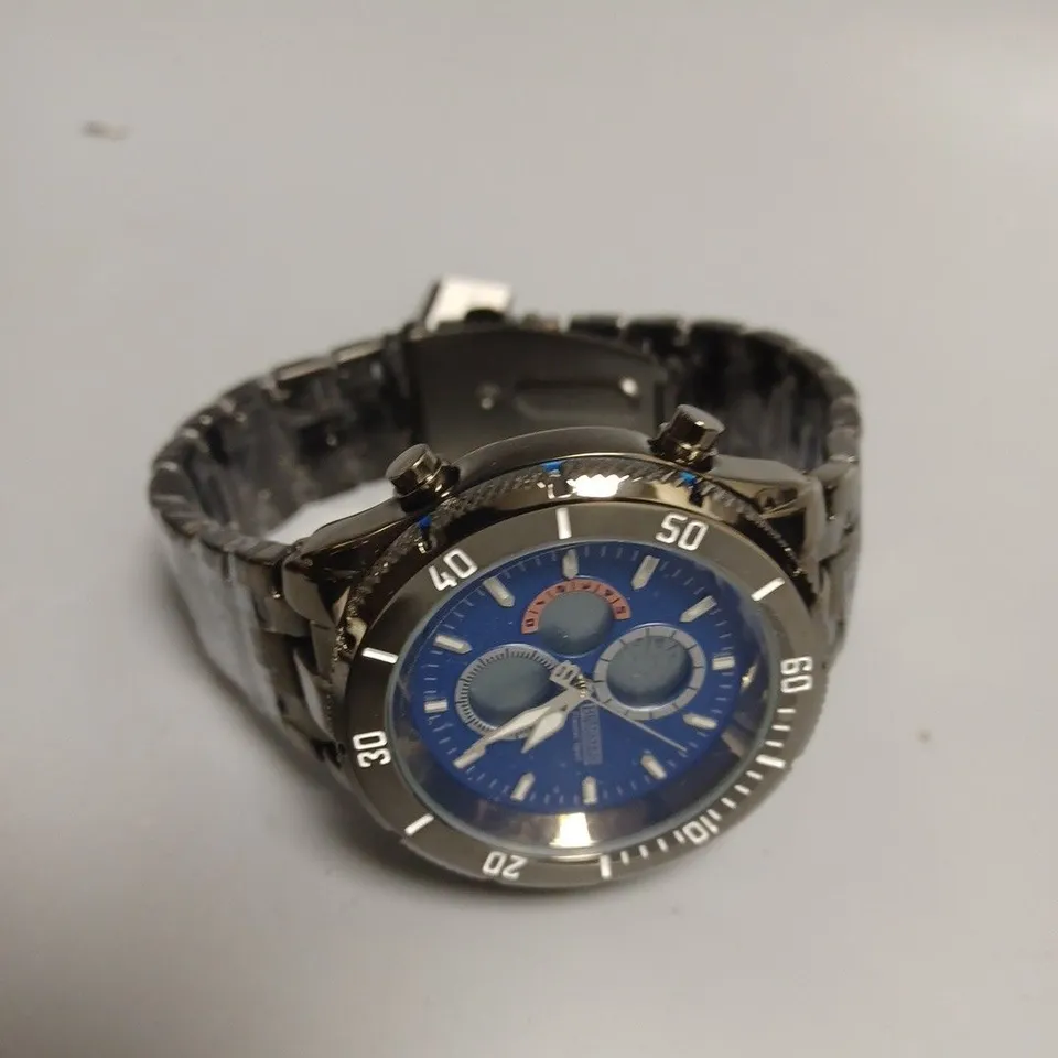 BOXED BARKERS OF KENSINGTON PREMIER SPORT BLUE DIAL WATCH 