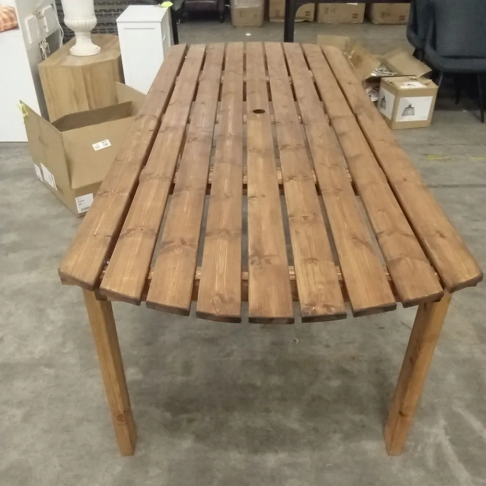 DESIGNER LARGE WOODEN PATIO DINING TABLE