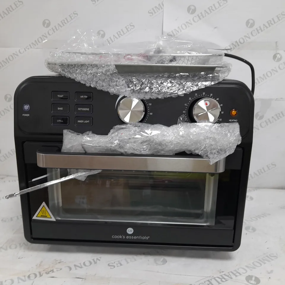 BOXED OUTLET COOK'S ESSENTIALS 21L AIRFRYER OVEN WITH ROTISSERIE