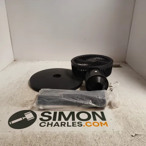 BLACK STANDING HOME FAN BOXED